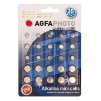 AgfaPhoto Alkaline Cell Batteries 5 Types. Card of 25