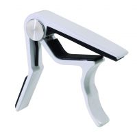 Full Metal Guitar Capo with Grips White
