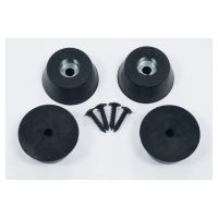 4x 43mm Rubber Feet with Fixing Screws