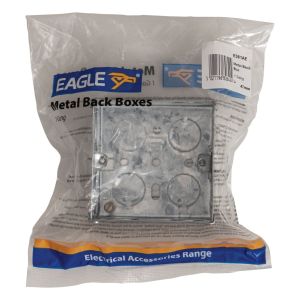 Eagle Single Gang Zinc Plated Metal Back Box 47mm Deep #2