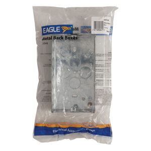 Eagle Two Gang Zinc Plated Metal Back Box 35mm Deep #3