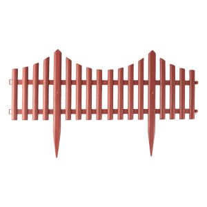 Brown Wood Effect Garden Edge Fence. Pack of 4