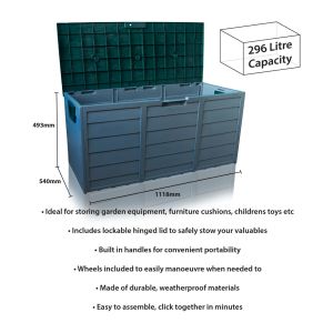 St Helens Wooden Panel Effect Outdoor Storage Box #2