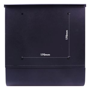 Wall Mount Lockable Letterbox Black Stainless #4