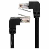 Black Right Angled RJ45 Cable to Right Angled RJ45 Cable 3M