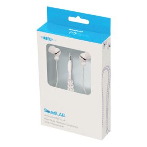 SoundLAB Pearl Style Necklace Earphones with Microphone. White #2