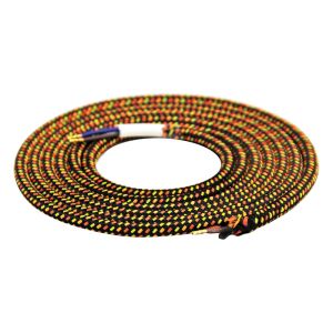 Girard Sudron. Round Textile Cables 2 x 0.75mm. Yellow &amp; Black