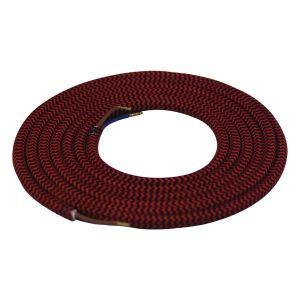 Girard Sudron. Round Textile Cables 2 x 0.75mm. Black &amp; Red