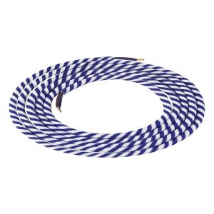 Girard Sudron. Round Textile Cables 2 x 0.75mm. Spiral Blue &amp; White