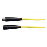 Fluorescent Yellow 6m Screened 3 Pin XLR Plug to 3 Pin XLR Socket
