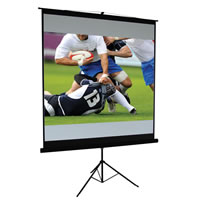 White 60 Inch Height Adjustable Tripod Projection Screen #2