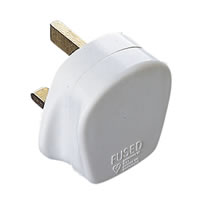 White Standard 3 Pin 13A UK Plug