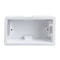 White 30mm Two Gang Clip in Dry Lining Box