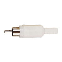 White Phono Plug with Soft Plastic Cover