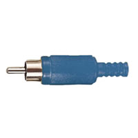 Blue Phono Plug with Soft Plastic Cover