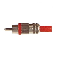 Red High Quality Metal Cover Phono Plug with Colour Coded Band