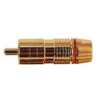 Red Superior Quality Gold Plated Phono Plug with PTFE Insulation