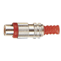 Red High Quality Metal Cover Phono Line Socket