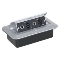Pop up Plate with 2x 4 Pole Sockets and 2x 6.35mm Jack Sockets