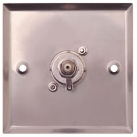 Silver Metal Wall Plate with 1x BNC Socket Standard Size #2
