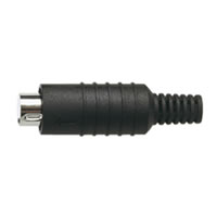 3 Pin High Quality Mini Din Line Plug with Cable Protector