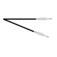 Black 6m 2x 0.75mm Flexible Cable 6.35mm Jack to Jack Lead