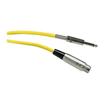 3 Pin XLR Line Socket to 6.35mm Mono Jack Plug 6m Yellow