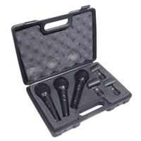 SoundLAB Vocal 3 Microphone Kit with Case and Holders