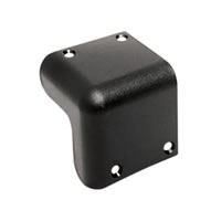 Black 4x 52mm Plastic Corners with Fixing Screws