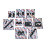 Black 4x 52mm Plastic Corners with Fixing Screws #2