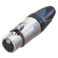 Neutrik 5 Pole Female Cable Connector with Silver Contacts