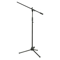 Black Metal Microphone Stand with Boom Arm