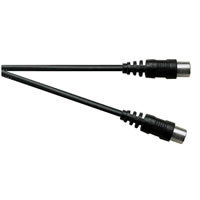 Black 2m Coaxial Plug to Coaxial Socket