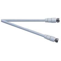 White 1m 75Ohm Coax F Type Plug to F Type Plug