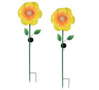 Luxform Anemone Flower Solar Light. Yellow. Box of 2