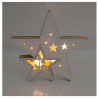 Light Up Wooden Christmas Star. Battery Powered #2