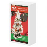 Wooden Light Up Christmas Tree. Battery Powered #3