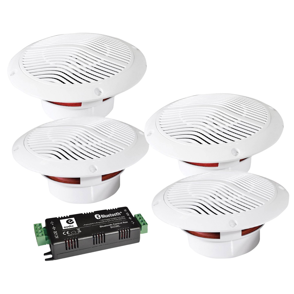 E Audio 4 Way Bluetooth Ceiling Speaker Kit With Aux Input