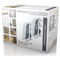 White 6.5 inch 8Ohms 120W 2 Way In Wall Speakers #3