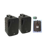 eAudio Black 3 inch. 3 Way Mini Box Speakers 4Ohm 80W