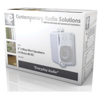 eAudio White 3 inch. 3 Way Mini Box Speakers 4Ohm 80W #2