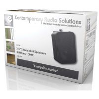 eAudio Black 3.5 inch. 3 Way Mini Box Speakers 8Ohm 100W #2