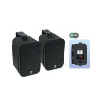 eAudio Black 3.5 inch. 3 Way Mini Box Speakers 8Ohm 100W