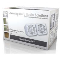 eAudio White 5.25 inch 3 Way Mini Box Speakers 4Ohm 160W #3