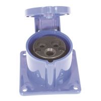 230V Blue 16A 3 Contact High Current Straight Outlet Panel Mount #2