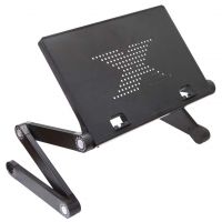 Adjustable Laptop Stand with USB Fans and Mouse Holder