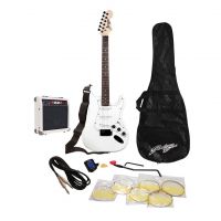 Johnny Brook White Guitar Kit with 20W Amplifier