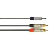 NJS Professional Audio Lead 2x Phono to 3.5mm Stereo Jack 1.5M #2