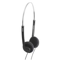 Lightweight Black Pads Stereo Headphones with 1.2m Lead