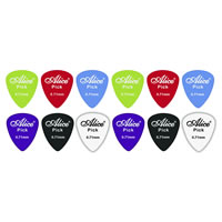 12 Assorted Matte Colour ABS Guitar Picks 0.71 mm